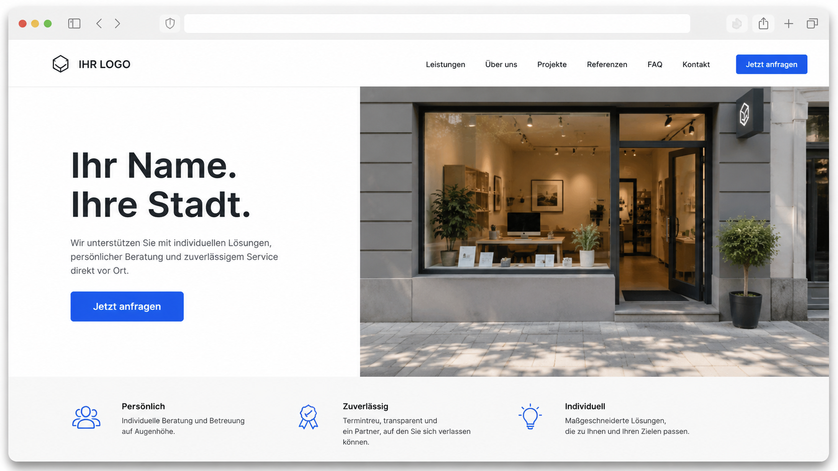 Webseite lokales Unternehmen — roskosch.it Referenz